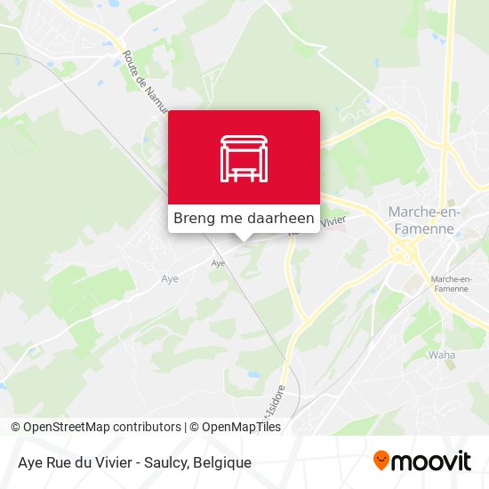 Aye Rue du Vivier - Saulcy kaart
