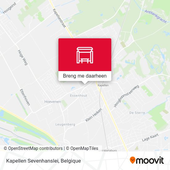 Kapellen Sevenhanslei kaart