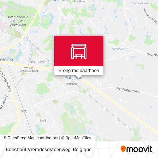 Boechout Vremdesesteenweg kaart