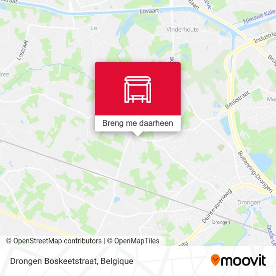 Drongen Boskeetstraat kaart