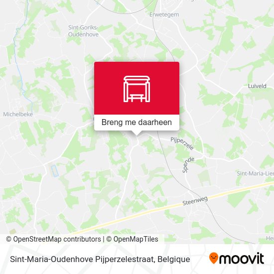 Sint-Maria-Oudenhove Pijperzelestraat kaart