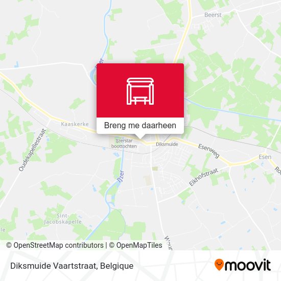 Diksmuide Vaartstraat kaart