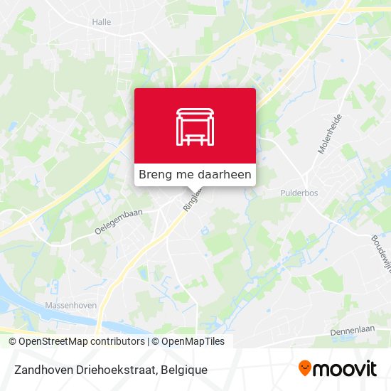 Zandhoven Driehoekstraat kaart