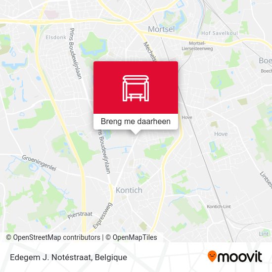 Edegem J. Notéstraat kaart