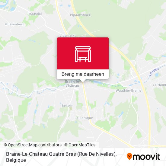 Braine-Le-Chateau Quatre Bras (Rue De Nivelles) kaart