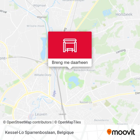 Kessel-Lo Sparrenboslaan kaart