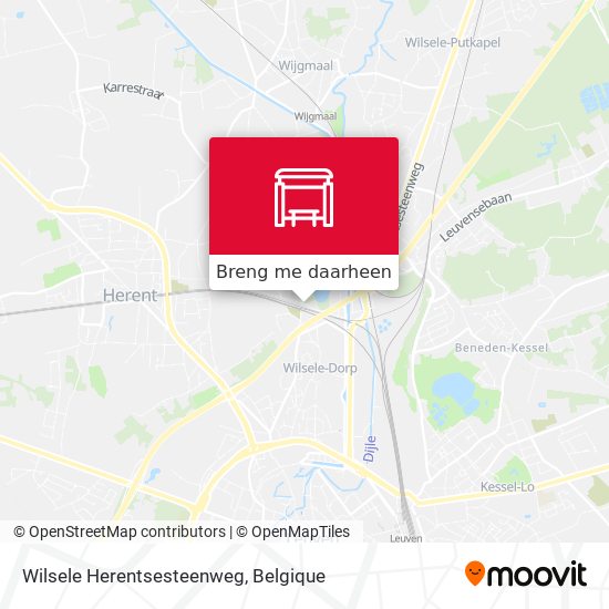 Wilsele Herentsesteenweg kaart