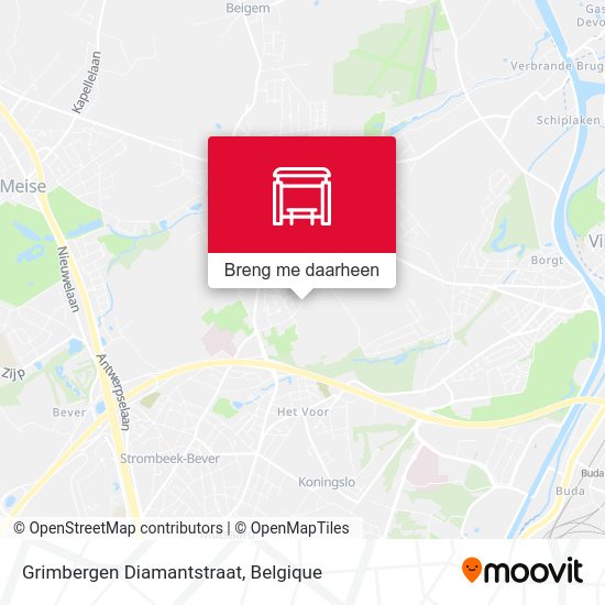 Grimbergen Diamantstraat kaart
