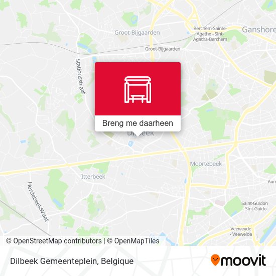 Dilbeek Gemeenteplein kaart