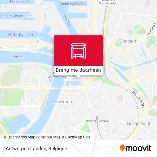 Antwerpen Londen kaart