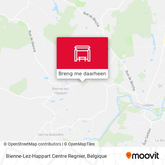 Bienne-Lez-Happart Centre  Regnier kaart