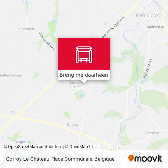 Corroy-Le-Chateau Place Communale kaart