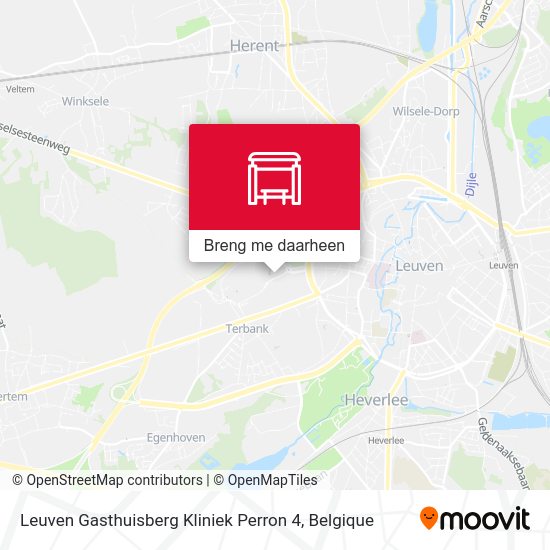 Leuven Gasthuisberg Kliniek Perron 4 kaart