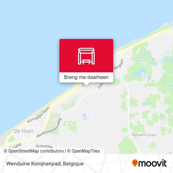 Wenduine Konijnenpad kaart