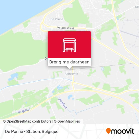 De Panne - Station kaart