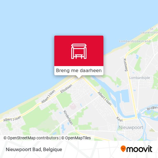 Nieuwpoort Bad kaart