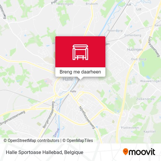 Halle Sportoase Hallebad kaart