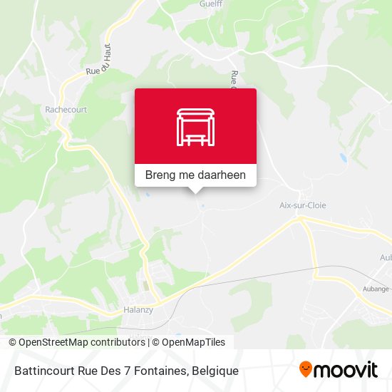 Battincourt Rue Des 7 Fontaines kaart