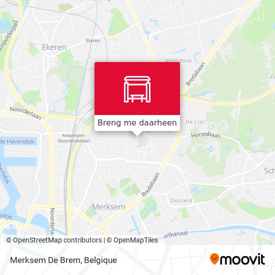 Merksem De Brem kaart