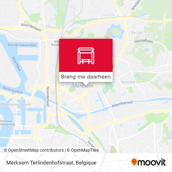 Merksem Terlindenhofstraat kaart