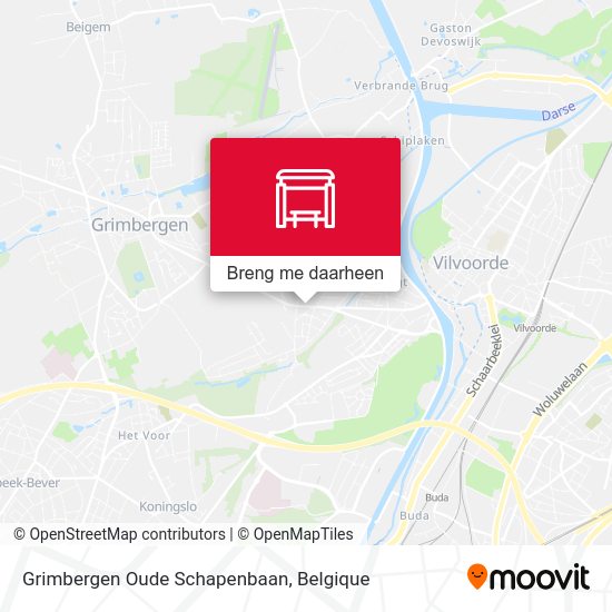 Grimbergen Oude Schapenbaan kaart