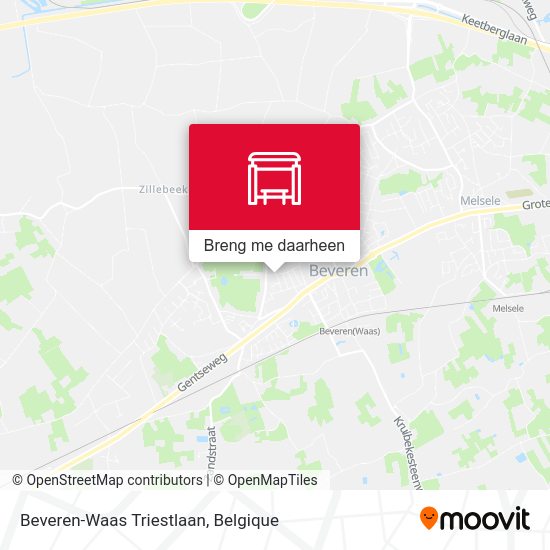 Beveren-Waas Triestlaan kaart