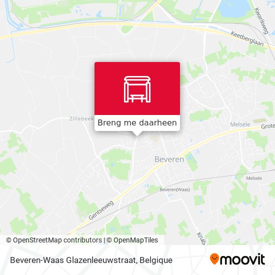 Beveren-Waas Glazenleeuwstraat kaart