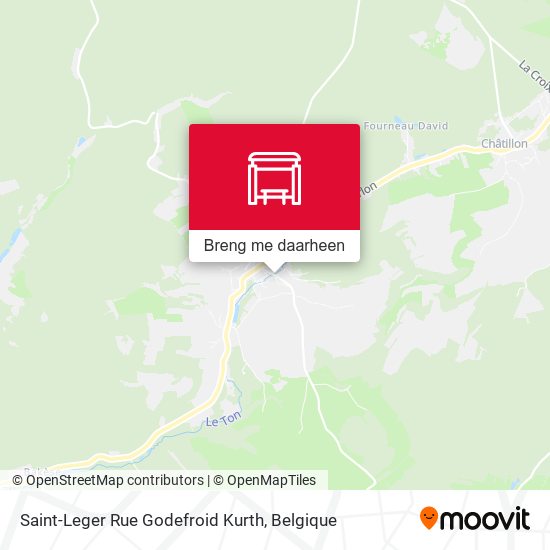 Saint-Leger Rue Godefroid Kurth kaart
