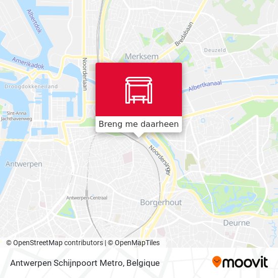 Antwerpen Schijnpoort Metro kaart