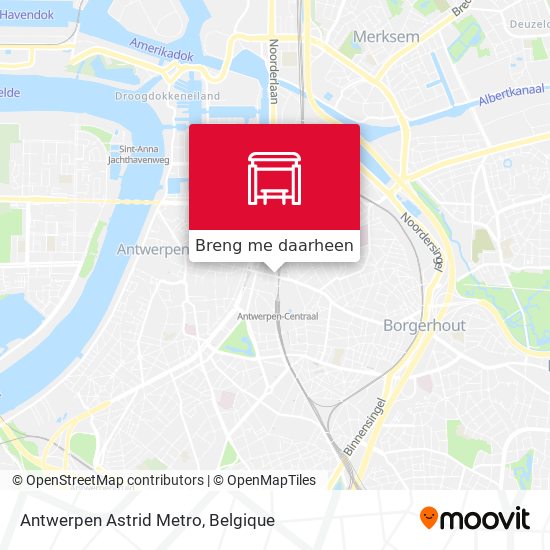 Antwerpen Astrid Metro kaart