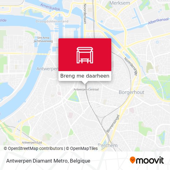 Antwerpen Diamant Metro kaart