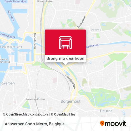 Antwerpen Sport Metro kaart