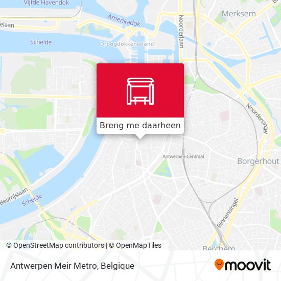 Antwerpen Meir Metro kaart