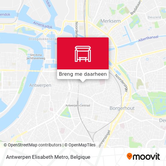Antwerpen Elisabeth Metro kaart