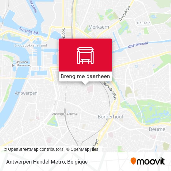 Antwerpen Handel Metro kaart