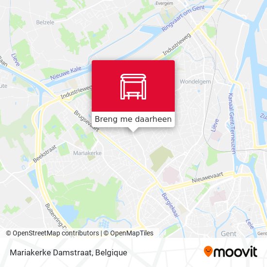 Mariakerke Damstraat kaart