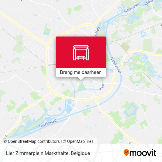 Lier Zimmerplein Markthalte kaart