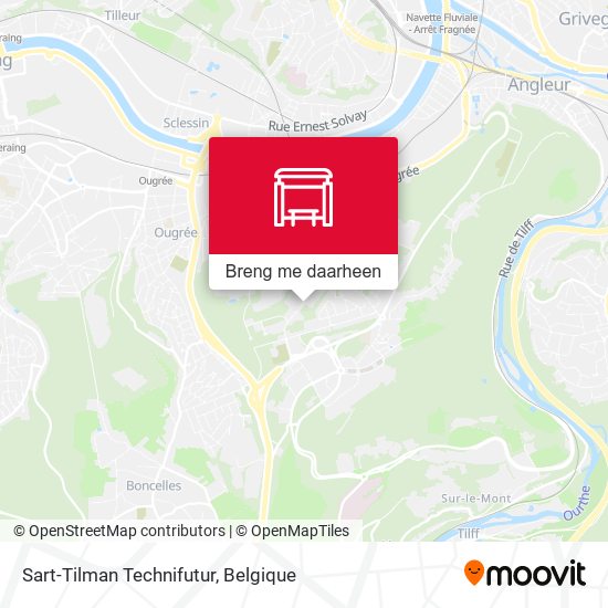 Sart-Tilman Technifutur kaart