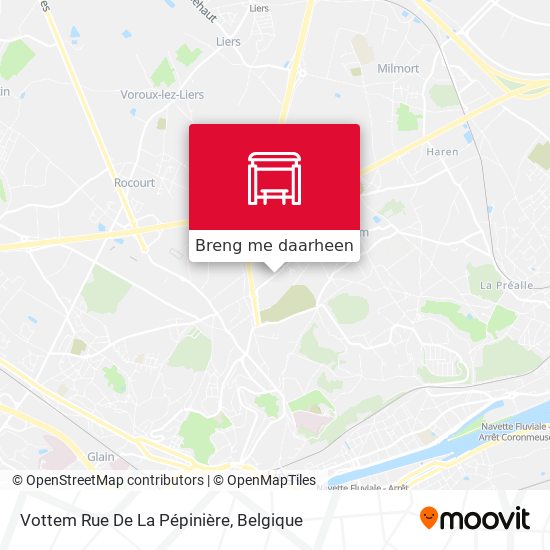 Vottem Rue De La Pépinière kaart