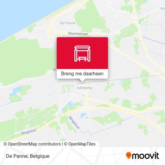 De Panne kaart