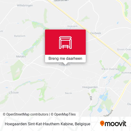 Hoegaarden Sint-Kat-Hauthem Kabine kaart