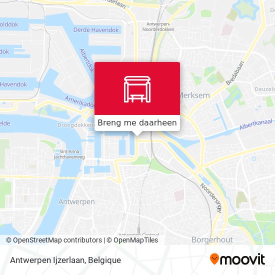 Antwerpen Ijzerlaan kaart