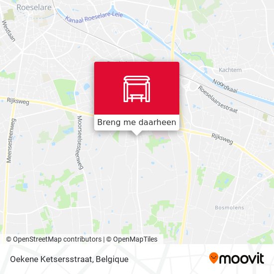 Oekene Ketsersstraat kaart