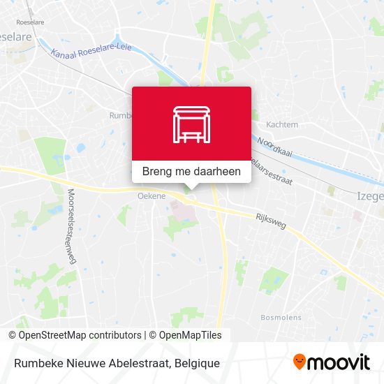 Rumbeke Nieuwe Abelestraat kaart