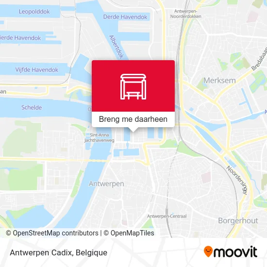 Antwerpen Cadix kaart