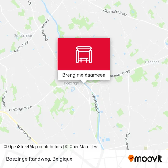 Boezinge Randweg kaart