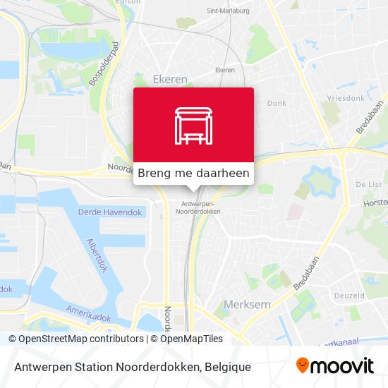 Antwerpen Station Noorderdokken kaart