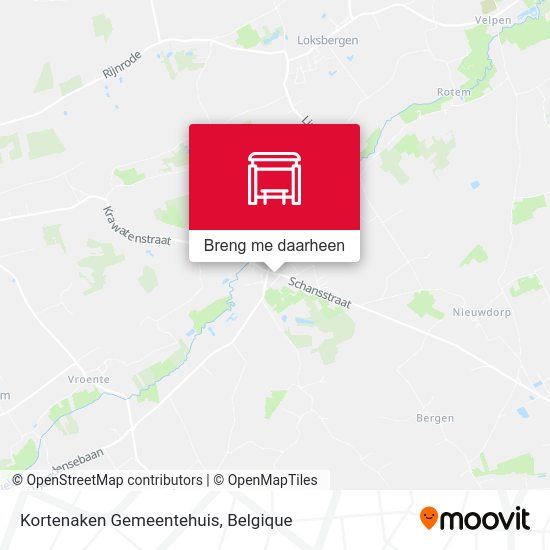 Kortenaken Gemeentehuis kaart