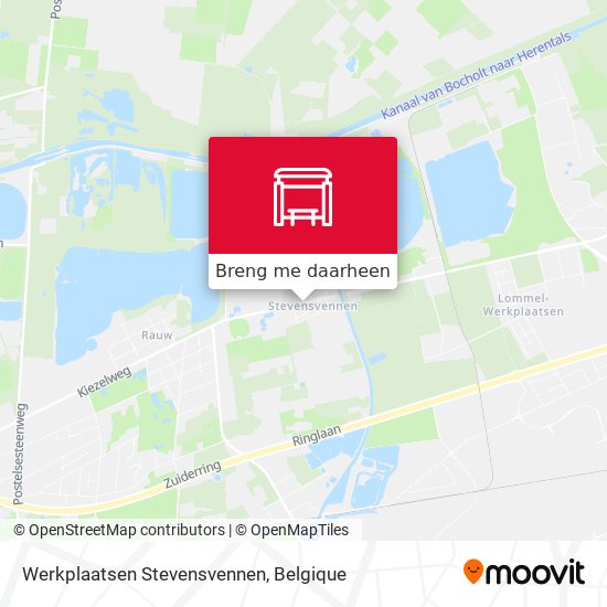 Werkplaatsen Stevensvennen kaart