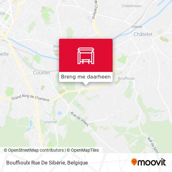 Bouffioulx Rue De Sibérie kaart